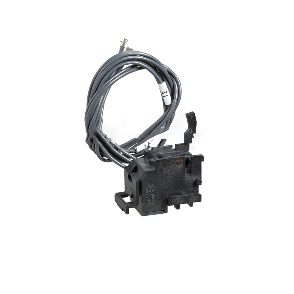 کنتاکت کمکی کلید اتوماتیک فیکس سری EZC250 اشنایدر الکتریک کنتاکت کمکی 1NO+1NC کلید اتوماتیک فیکس اشنایدر الکتریک سری EZC250 با کد فنی EZEAX یکی از لوازم جانبی مهم و پرکاربرد برای کلیدهای اتوماتیک فیکس سری EasyPact EZC است. این قطعه جانبی وظیفه دارد وضعیت کلید (قطع یا وصل بودن) را به‌صورت سیگنال الکتریکی به اپراتور یا سیستم کنترلی منتقل کند و به همین دلیل نقش حیاتی در افزایش ایمنی و قابلیت مانیتورینگ تجهیزات برقی ایفا می‌کند. کنتاکت کمکی 1NO+1NC با طراحی ماژولار و استاندارد، به‌صورت مستقیم بر روی کلیدهای EZC100 و EZC250 نصب می‌شود. این تجهیز به‌طور همزمان سیگنال نرمال باز (NO) و نرمال بسته (NC) را ارائه می‌دهد و امکان نظارت دقیق بر وضعیت عملکرد کلید را فراهم می‌سازد. از مهم‌ترین ویژگی‌های این کنتاکت می‌توان به دوام مکانیکی بالا، نصب سریع، سازگاری کامل با کلیدهای فیکس EZC، طراحی مقاوم در برابر شرایط محیطی و کیفیت اورجینال Schneider Electric اشاره کرد. این ویژگی‌ها باعث شده که EZEAX در تابلوهای برق صنعتی، سیستم‌های ساختمانی، خطوط تولید و مراکز حساس مانند دیتاسنترها به‌طور گسترده مورد استفاده قرار گیرد.